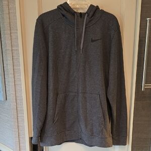 Nike Charcoal Dri-fit Full-Zip Hoodie. M